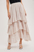 TIERED RUFFLE MAXI SKIRT